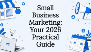 Decorative marketing title-card illustration