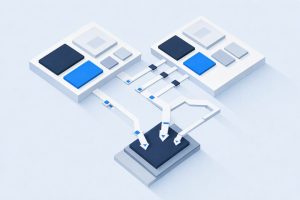 Isometric website migration title card