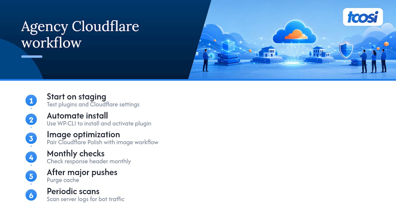 Cloudflare staging and maintenance workflow