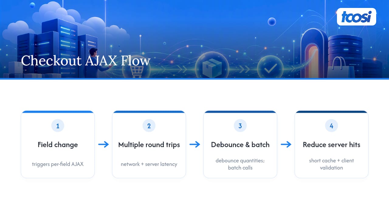 Checkout AJAX optimization flow diagram