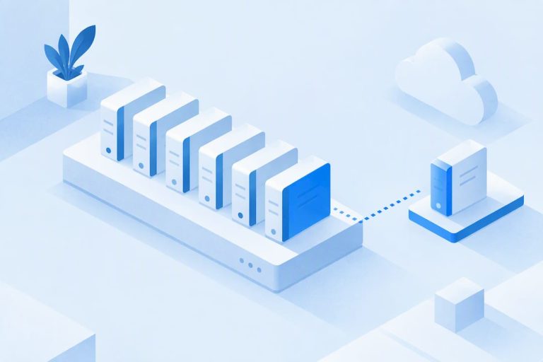 Isometric illustration of protected backup copies