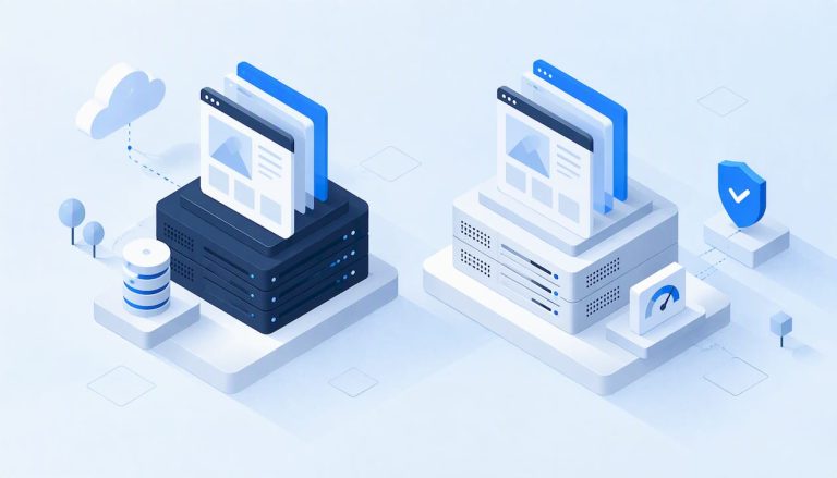Two platforms supporting layered website structures